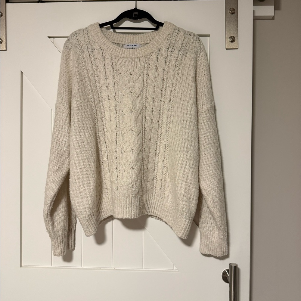 Old Navy Ivory Cable Knit Sweater